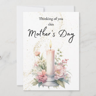Thinking of You Candle Sympathy Card Mother’s Day