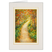 Thinking of You Card | Autumn Path Art Note Card