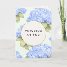 Thinking of You Card | Blue Hydrangea Floral