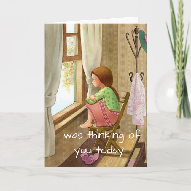 Thinking of you card, encouragement, sympathy card (Front)