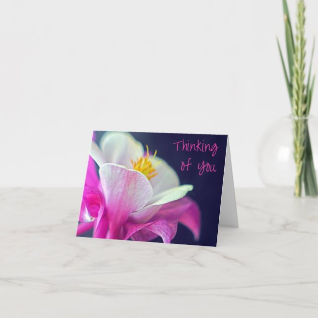 Thinking of You Card - pink and purple (Front)