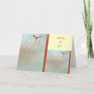 Thinking of You Card-Red Kite in the Wind Card