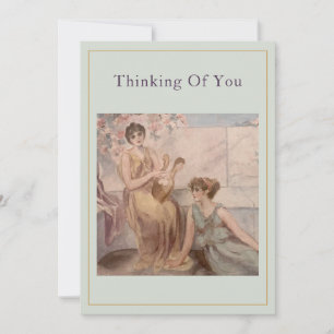 Thinking of You Card Vintage Sage Serenity