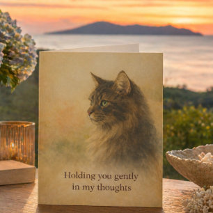 Thinking of You Cat Card Gentle Support
