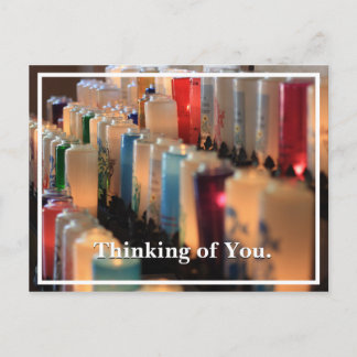 Thinking of you Catholic Prayer Candles Postcard