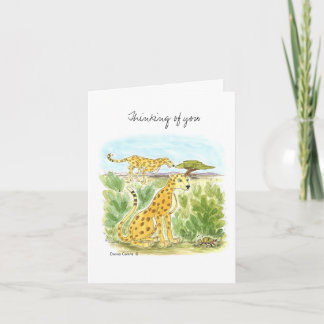 Thinking of you Cheetah Note Card