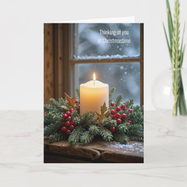 Thinking of You Christmas  Holiday Card (Front)