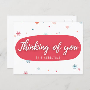 Thinking Of You Christmas Postcard