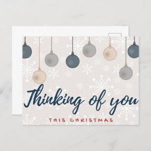 Thinking Of You Christmas Postcard