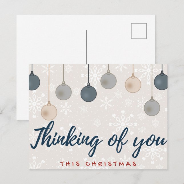 Thinking Of You Christmas Postcard (Front/Back)