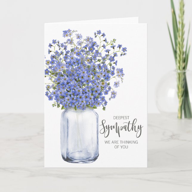 thinking of you condolences bereaved loss loved card (Front)