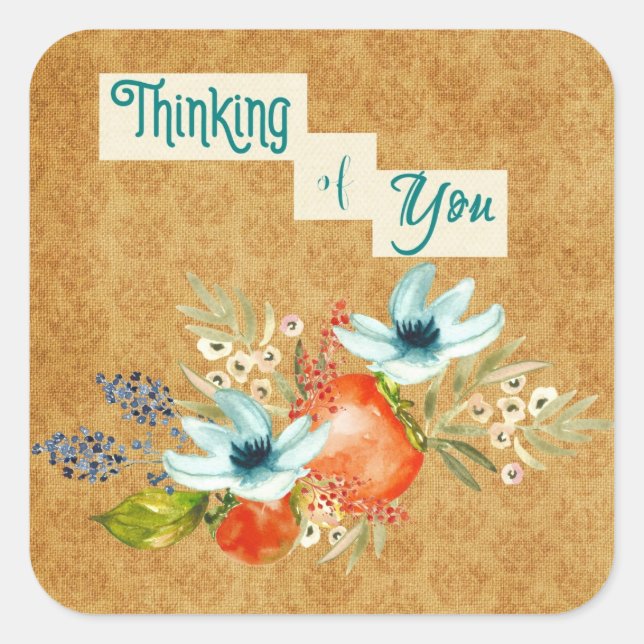 Thinking of You Craft Scrapbooking Square Sticker (Front)
