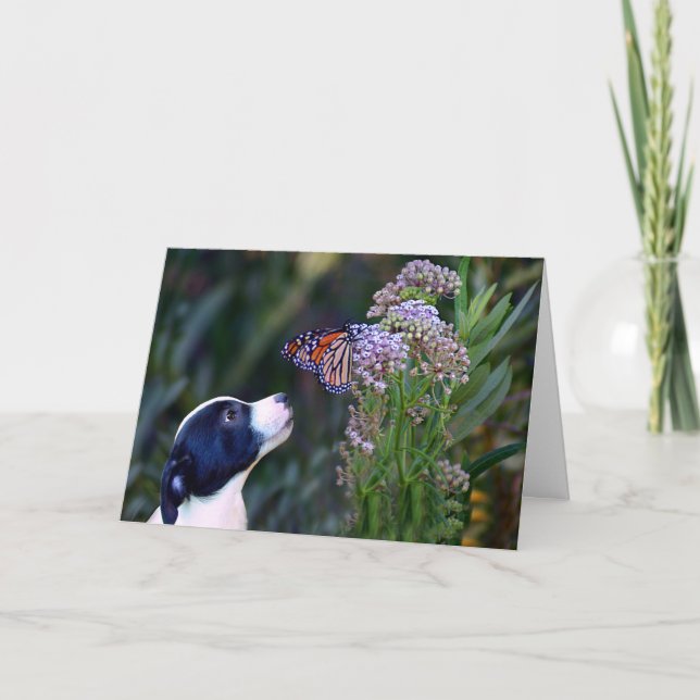 Thinking of You Customisable Cute Puppy Card (Front)