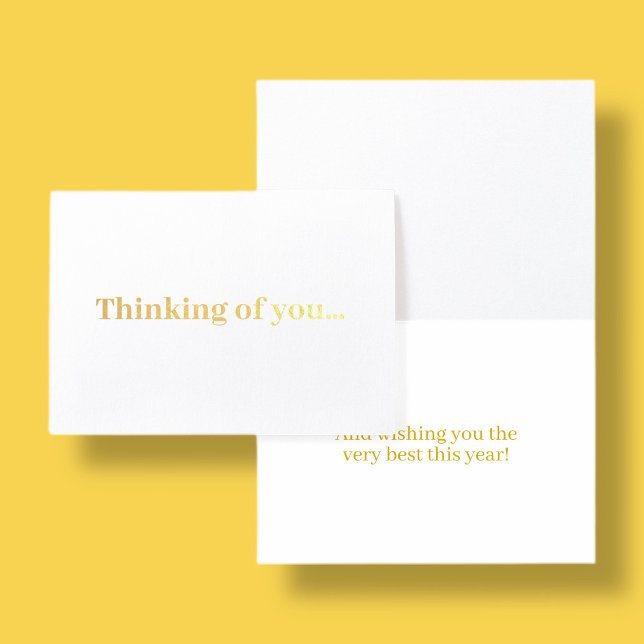 Thinking of you… (customisable message) foil card (Creator Uploaded)