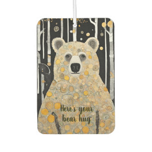 Thinking of You Cute Bear Hug Car Air Freshener