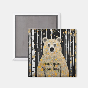 Thinking of You Cute Bear Hug Magnet
