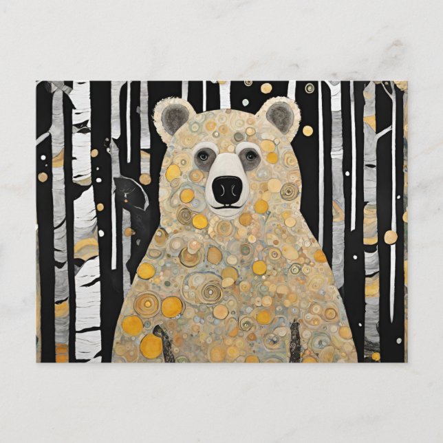 Thinking of You Cute Bear Hug Postcard (Front)