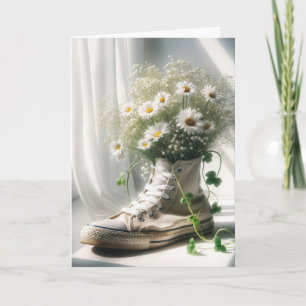 Thinking of You Daisies In a Sneaker Card