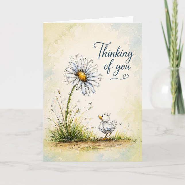 Thinking Of You | Daisy Chick Card (Front)