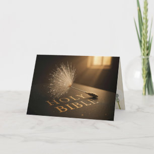 Thinking of You Dandelion Seedling On a Bible  Card