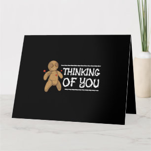 Thinking Of You Doll Halloween Party Spooky Trick  Card