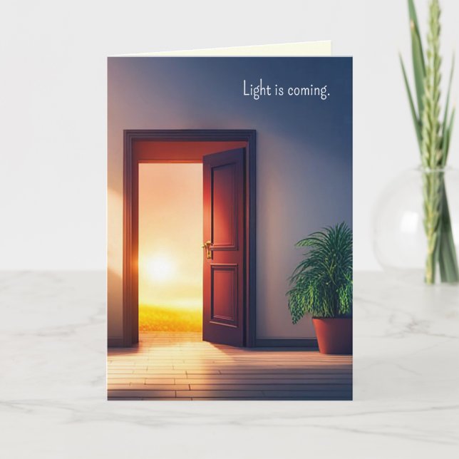 Thinking of You Door with Sunshine  Card (Front)