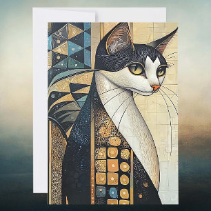 Thinking of You Elegant Cat Card