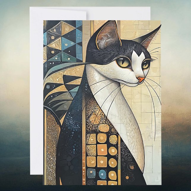 Thinking of You Elegant Cat Card (Creator Uploaded)