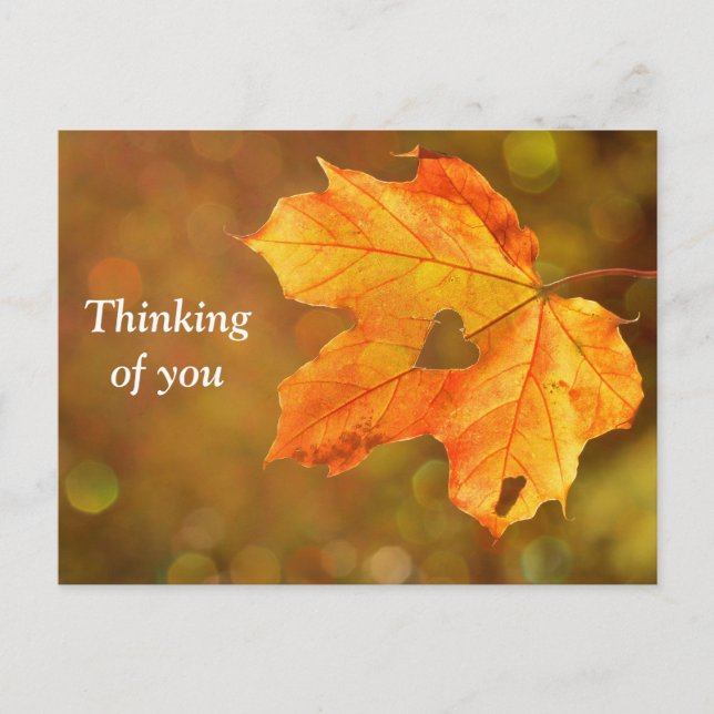 Thinking of you Fall Postcard (Front)