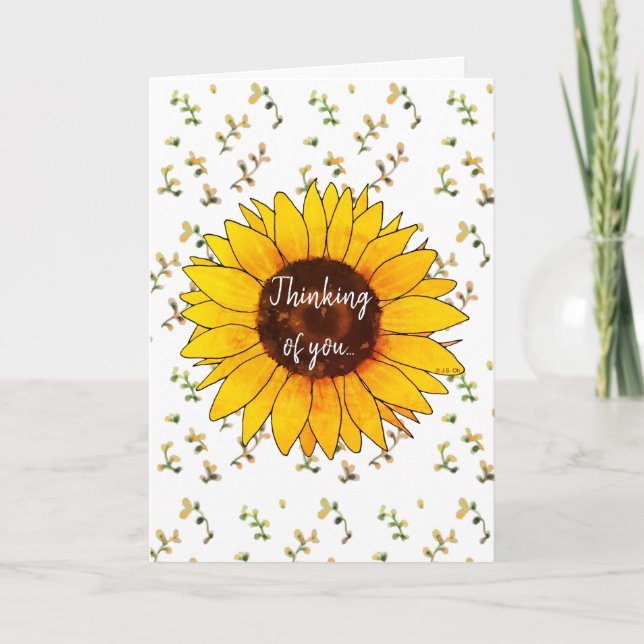 thinking of you (floral) card (Front)