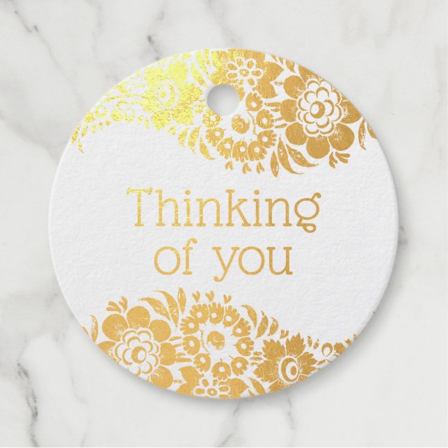 Thinking of you Foil Favour Tags (Front)