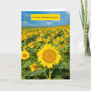 Thinking of You For Anyone Beautiful Sunflowers Holiday Card