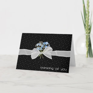 Thinking of You Forget-me-not Bouquet Card