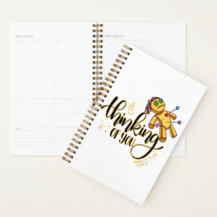 Thinking of You Funny Halloween Voodoo Doll Planner