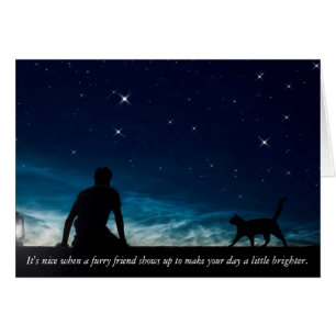 Thinking of You Furry Friend Cat Greeting Card