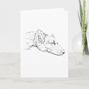 Thinking of you, German Shepherd Card