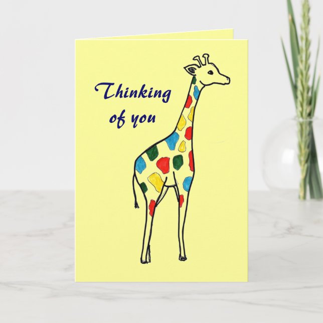 Thinking of you giraffe card (Front)