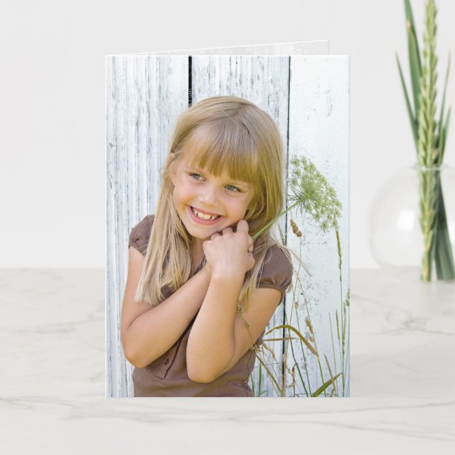 thinking of you girl with Queen Anne's Lace Card (Front)