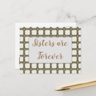Thinking of You Gold Chain Love You Sister Postcard