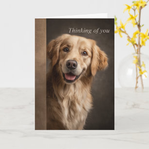 Thinking of You Golden Retriever Card