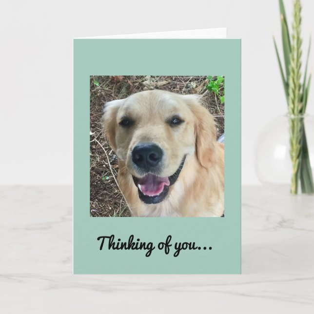 Thinking of you - Golden Retriever Card (Front)