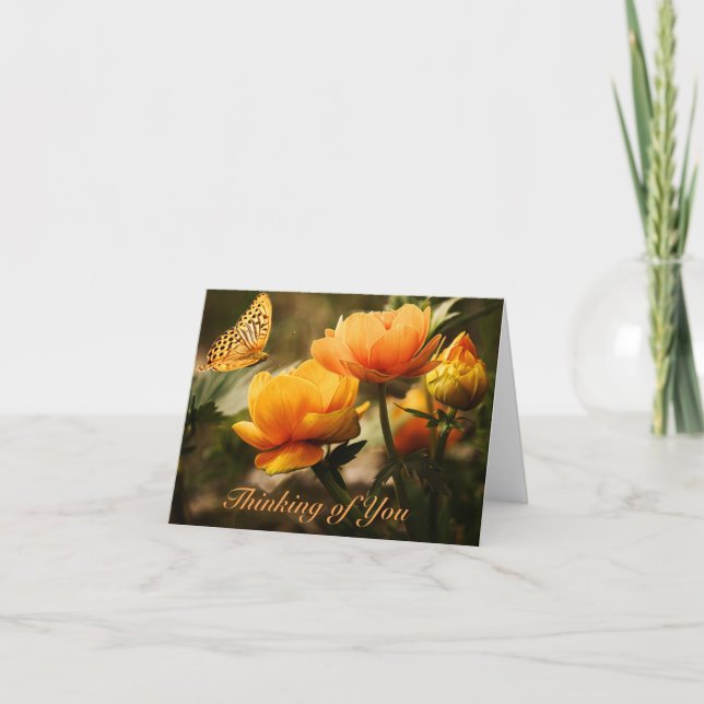 Thinking of You Greeting Card w/ Blank Inside (Front)