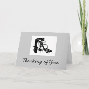 Thinking of You Greeting Card with Brownie Camera