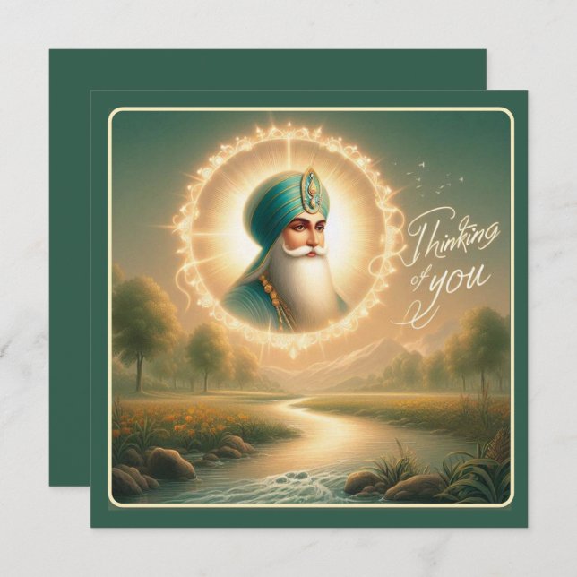 Thinking of you Guru Nanak Blessings Card (Front/Back)
