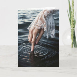 Thinking of You Hand Touching Water Card