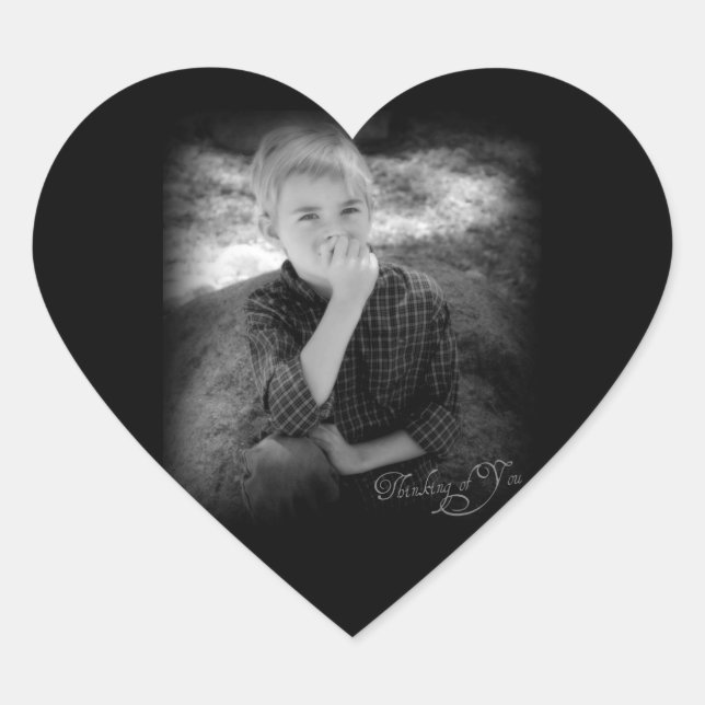 Thinking of You Heart Photo Sticker (Front)