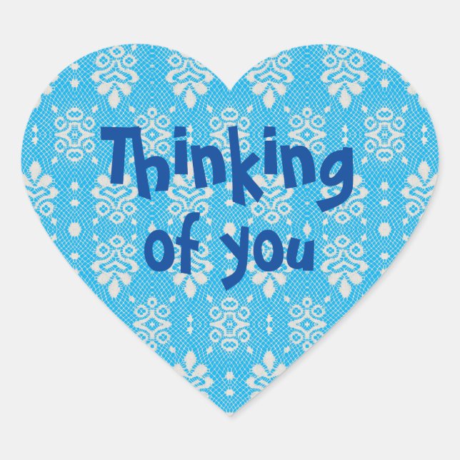 Thinking of you heart sticker (Front)