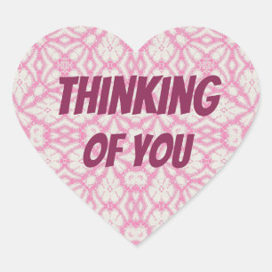 Thinking of you heart sticker