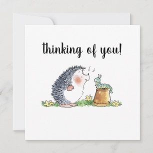 Thinking of You Hedgehog Greeting Card