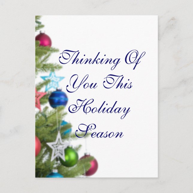 Thinking Of You Holiday Postcard (Front)